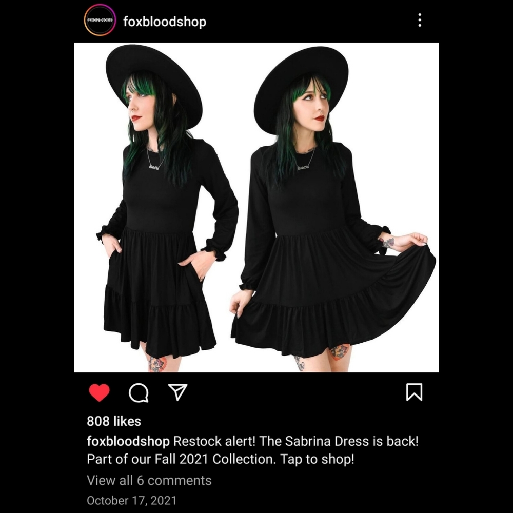 Foxblood Sabrina dress 2x
